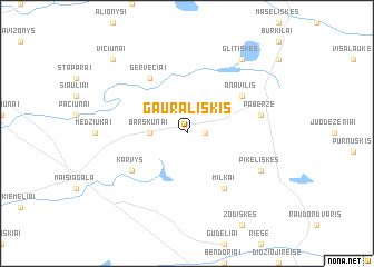 map of Gaurališkis