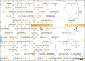map of Gaurāngapur