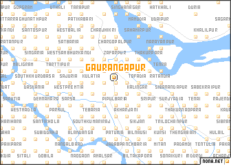 map of Gaurāngapur