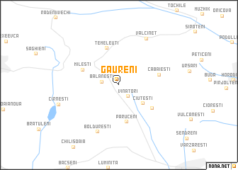 map of Găureni