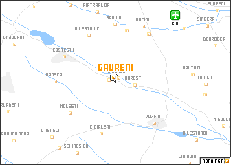 map of Găureni