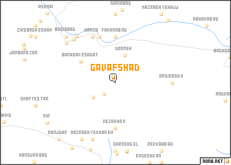 map of Gāv Afshād