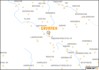 map of Gāvāneh