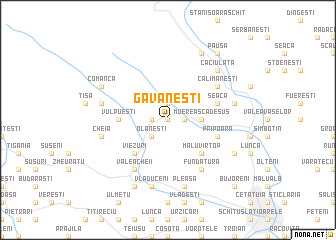 map of Găvăneşti