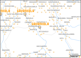 map of Gāvān Kolā