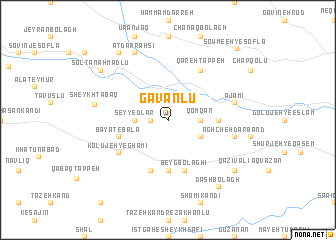 map of Gavanlū