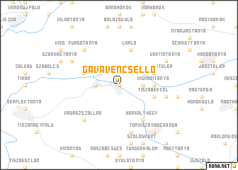 map of Gávavencsellő