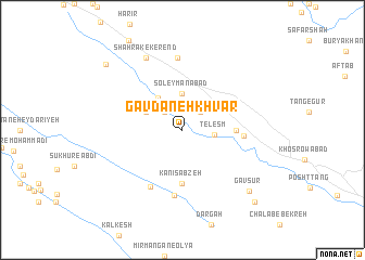 map of Gāvdāneh Khvār