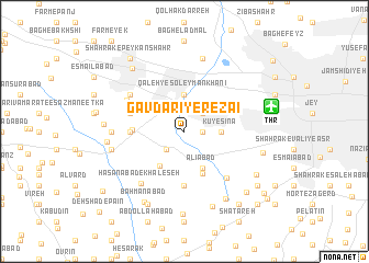 map of Gāvdārī-ye Reẕā\