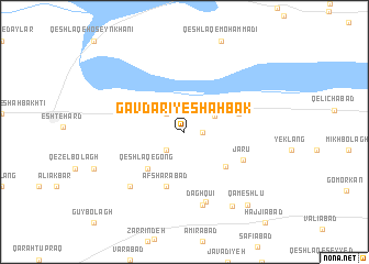 map of Gāvdārī-ye Shāh Bak