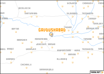 map of Gāv Dūshābād
