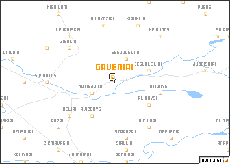 map of Gavėniai