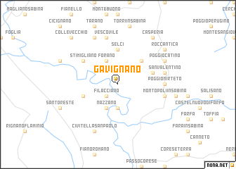 map of Gavignano