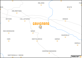 map of Gavignano