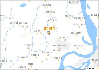 map of Gavin