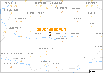 map of Gāvkaj-e Soflá