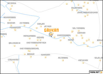 map of Gāvkān