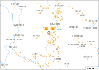 map of Gāvkān