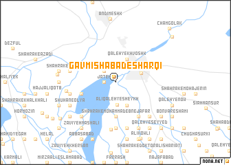 map of Gāvmīshābād-e Sharqī