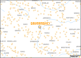 map of Gavranovići