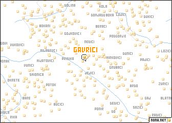 map of Gavrići