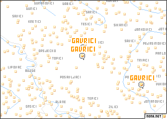 map of Gavrići