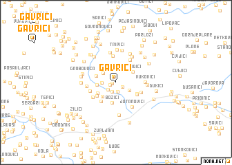 map of Gavrići