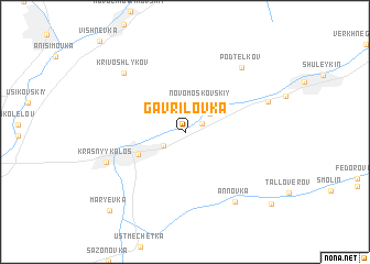 map of Gavrilovka
