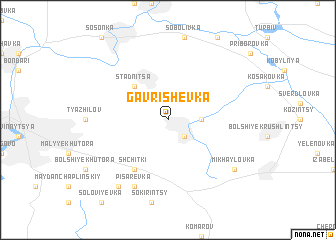 map of Gavrishëvka