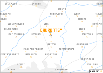 map of Gavrontsy