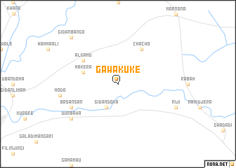 map of Gawakuke