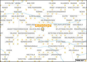 map of Gaworków