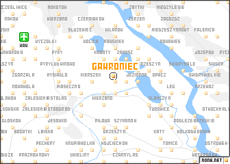 map of Gawroniec