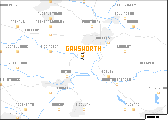 map of Gawsworth