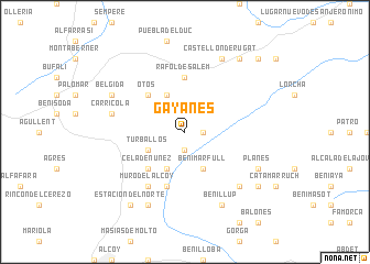 map of Gayanes