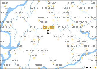 map of Gayan