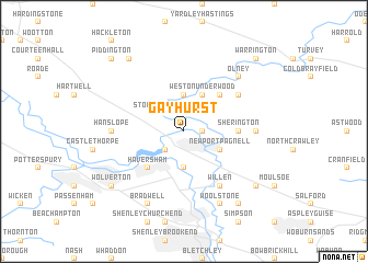 map of Gayhurst