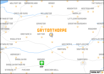 map of Gayton Thorpe