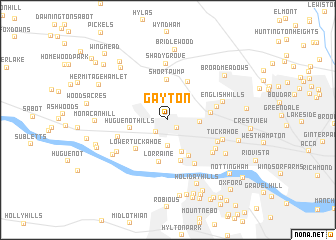 map of Gayton