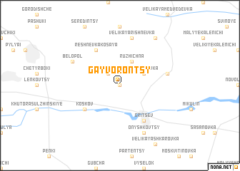 map of Gayvorontsy