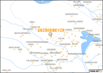 map of Gazak-e Beyẕā\