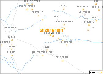 map of Gazān-e Pā\