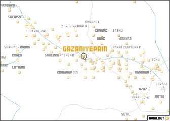 map of Gazānī-ye Pā\