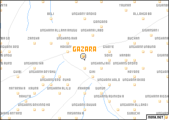 map of Gazara