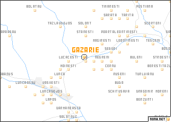 map of Găzărie