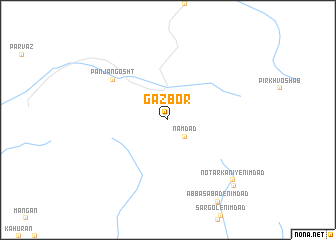 map of Gāzbor