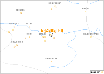 map of Gaz Bostān