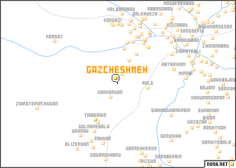 map of Gaz Cheshmeh