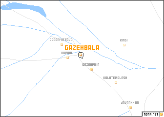 map of Gazeh Bālā