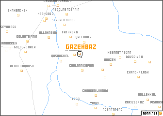 map of Gazeh Bāz